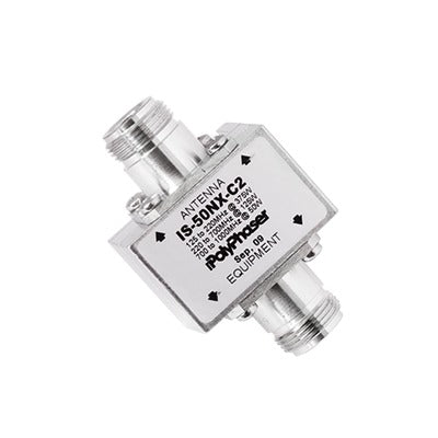 Protector Coaxial RF de CD Para 125 - 1000 MHz Con Ceja lateral y Conectores N Hembra en Ambos Lados, 50 Ω Protector Coaxial RF de CD Para 125 - 1000 MHz Con Ceja lateral y Conectores N Hembra en Ambos Lados, 50 Ω